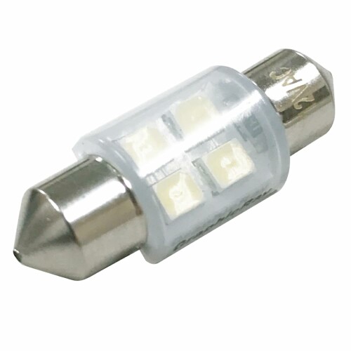 アークス(Axs) T8×28 LEDルーム 4灯 高輝度SMD使用 10000K 50lm ワイド発光 ホワイト DC12V 1球入り GRX-713