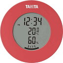 タニタ(Tanita) 温湿度計 時計 温度 湿度 デジタル 卓上 マグネット ホワイト ピンク TT-585 PK