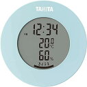 タニタ 温湿度計 時計 温度 湿度 デジタル 卓上 マグネット ライトブルー TT-585 BL