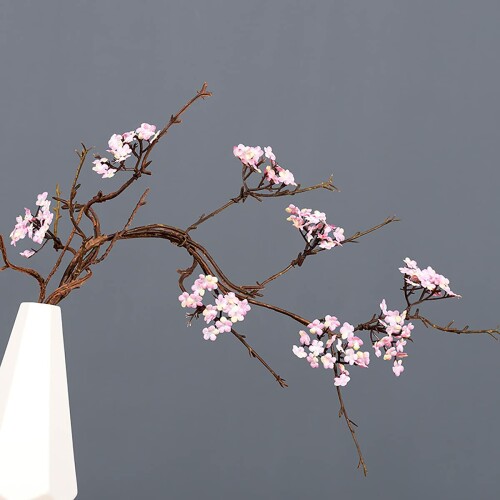 「Tuokus」人工観葉植物 造花 梅の花 桜 手作り フラワーアレンジメント 枯れない花 フェイクグリーン インテリア おしゃれ グリーン デコレーション 枯れない 本物 癒しの