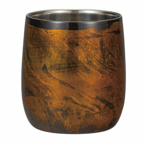 まえじゅう漆器漆磨（しーま）二重 ダルマカップ 白檀 黒 8K-515