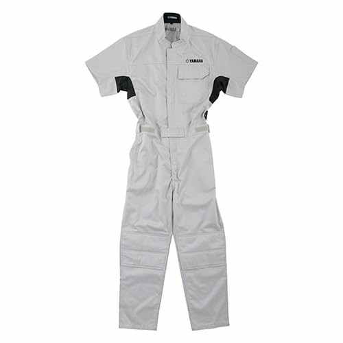 (YAMAHA) ヤマハ発動機 メカニックスーツショートスリーブ WY8002 ライトグレー3Lサイズ 90792-M0613