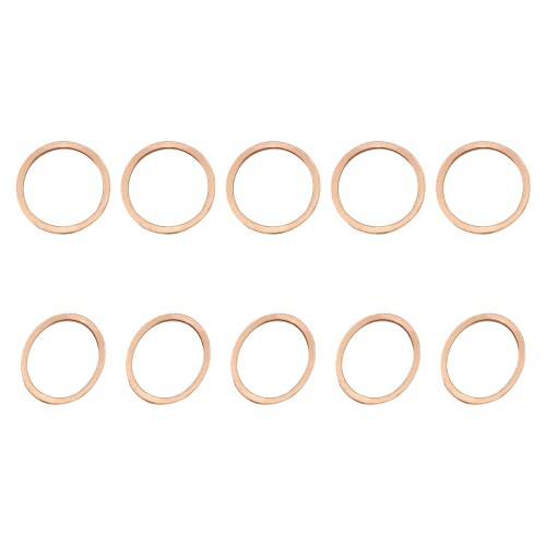 DTGN 25 mm x30 mm x1 mm(IDxODxT) フラット 銅シーリングワッシャー 10個 産業機械用 M24ネジ 銅製 フラットリングガスケット