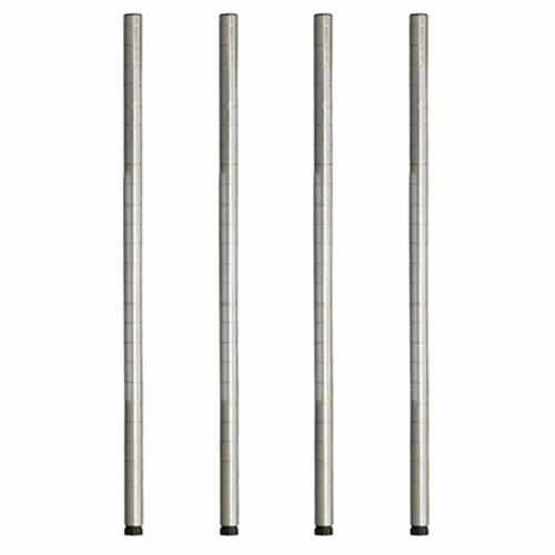 樂天商城 - ドウシシャ ルミナス スチールラックパーツ 基本ポール 支柱 長さ67.5cm 25P070 4本セット アジャスター付き 頑丈 スリム ラック diy 防錆加工 サビに強い 業務用 ポール径25mm 太い 別売り延