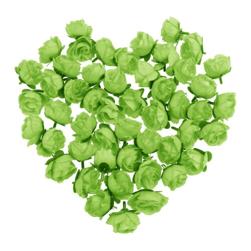 Getrays 造花 バラ, 3.5cm 現実的なバラの花の頭, ローズ 花のみ 50個入 薔薇 バレンタイン プレゼント ウェディング インテリア DIY クラフトのためのローズヘッドウェディングホームデコレ