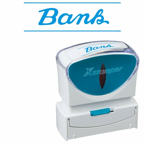 シャチハタ スタンプ ビジネス用 キャップレス B型 藍 BANK X2-B-13193