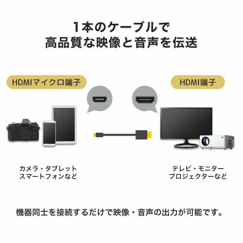 ホーリック HDMIマイクロケーブル 5m レッド HDM50-073MCR