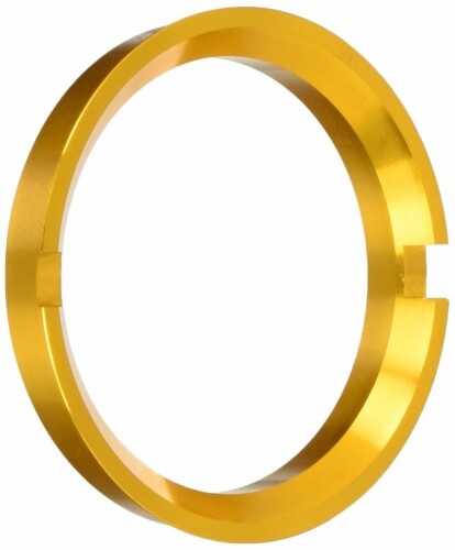 KYO-EI ( 協永産業 ) HUB CENTRIC RING 66.5mm/57mm 2個入り ツバ付 (BENZ/AUDI) アルミ製/ゴールド U66557