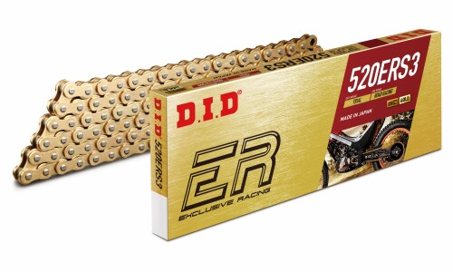 D.I.D(大同工業)バイク用チェーン クリップジョイント付属 520ERS3-110RB G&G(ゴールド) SDHピン加工 二輪 オートバイ用 907811