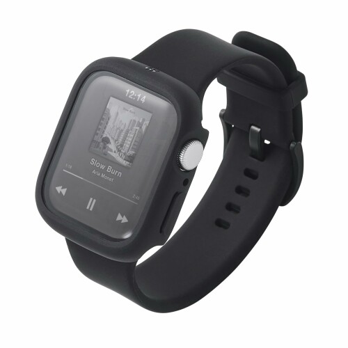 エレコム Apple Watch 保護ケース 40mm (Apple Watch SE3/SE2/SE 対応) TOUGH SLIM LITE ケース 強化ガラス 10H 指紋防止 飛散防止 TPU素材 ブラック AW-25EFCTSLBK