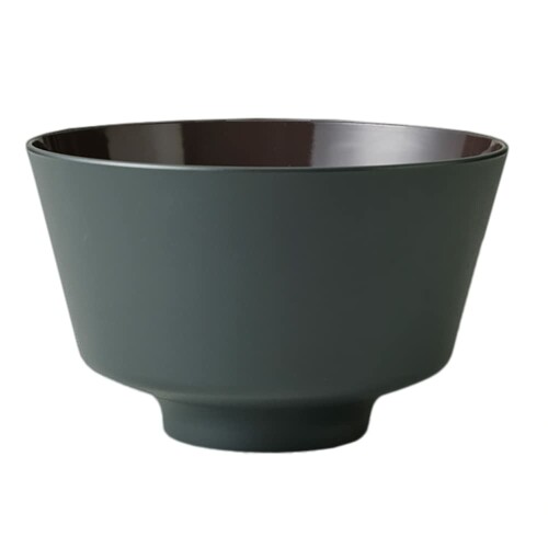 竹中(Takenaka) どんぶり DONBURI 角 乾漆 日本製 ブラック 約[ファイ]15.6×9.6cm T-26629