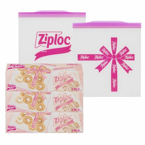 Ziploc ジップロック デザインバッグ リボン L26枚入×3個セット