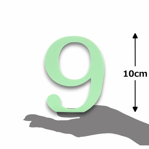 10cm アルファベットレター グリーン Clarity Canvas イニシャルオブジェ (9) [2]