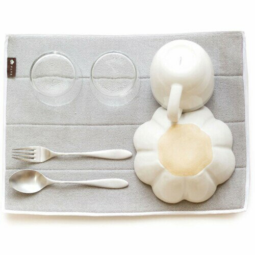 オカ PLYS base (プリス ベイス) 水切り吸水マット Mサイズ 約30×40cm (グレー)