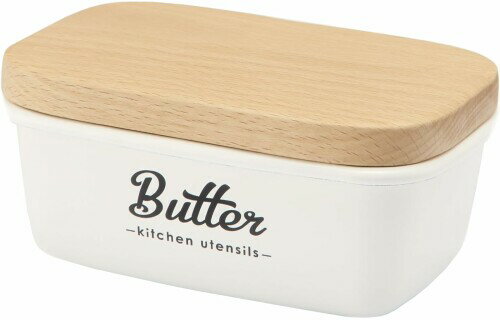 豊琺瑯 Lilly White ホーローバターケース ホワイト サイズ：約W15 D10 H6.7 LW-221