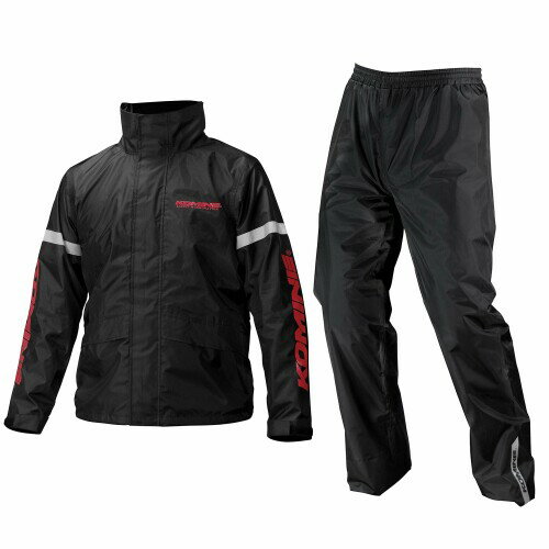 (KOMINE) バイク用 レインウエア STDレインウェア RK-543 896 雨具 カッパ 03-543 メンズ Black 3XLB