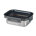 ベストコ ステンレス 保存容器 電子レンジ オーブン 食洗機 対応 400ml 長方形 シルバー ロック&ロック ステンハード LST511