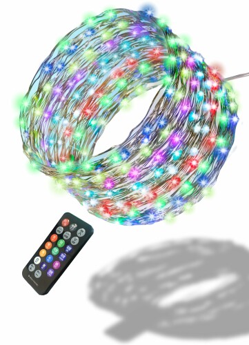 カラフラ これひとつで12色に変化 - 多色 発光 LED イルミネーションライト 極細ストレート USB給電式 ~全12色マルチカラー発色タイプ~ （ 20m 200球 ）