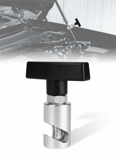 Chelhead ボンネットダンパークランプ 車用 リフトサポート 自動車ボンネット昇降レバー固定器 アルミ製プロップストラットストッパー 汎用 軽量 携帯用 挟み防止 リフトバー落下防止 改