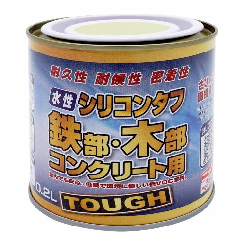 ニッペ ペンキ 塗料 水性シリコンタフ 0.2L アイボリー 水性 つやあり 屋内外 日本製 4976124092732 水性塗料 容量:0.2L カラー:アイボリー 塗り面積(1回塗り):約1.4〜2平方メートル(タタミ約1枚) 乾燥時間:夏(30[度])約1時間、冬(10[度])約2時間 シリコン配合により耐久性 ■耐候性に優れた水性つやあり高機能塗料です。 屋外から屋内まで使用できる、低臭で環境にやさしい安心 ■安全の低VOC塗料です。 鉄部 ■木部 ■コンクリートなど幅広い用途にご使用できます。 酸性雨 ■紫外線 ■排気ガス ■塩害に強く、汚れにくい塗膜です。 商品コード34080558563商品名ニッペ ペンキ 塗料 水性シリコンタフ 0.2L アイボリー 水性 つやあり 屋内外 日本製 4976124092732型番4976124092732サイズ0.2リットルカラーアイボリー※他モールでも併売しているため、タイミングによって在庫切れの可能性がございます。その際は、別途ご連絡させていただきます。※他モールでも併売しているため、タイミングによって在庫切れの可能性がございます。その際は、別途ご連絡させていただきます。