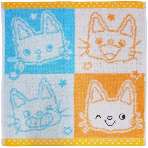 林(Hayashi) タオルハンカチ 約25×25cm ノンタン ニコニコ マルチカラー PM205100