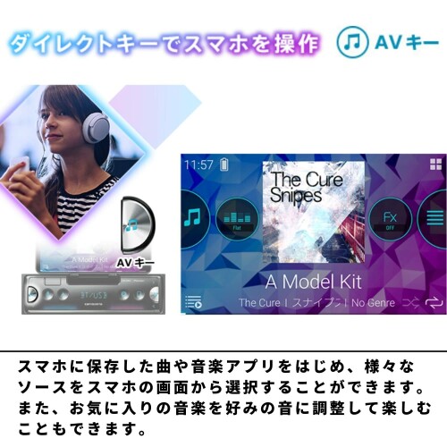 Pioneer カーオーディオ MVH-7500SC 1D メカレス Bluetooth USB iPod iPhone AUX DSP カロッツェリア