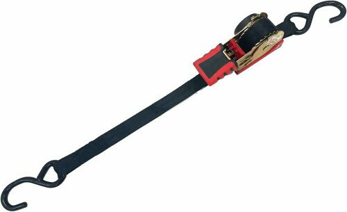 SK11(エスケー11) ラチェット式ベルト荷締機 自動巻 ベルト幅25mm×3m オープンフック RTA-2530S ベルト幅:25mm 全長:3.0m(固定側0.4m/調整側2.6m) 最大使用力:1.25kN(127kg)、破断荷重:5.0kN(510kg) バックルの種類:ラチェットバックル、端末の仕様:オープンフック ベルト材質:ポリエステル、ベルトカラー:ブラック 自動ベルト巻取式はフックを掛けて締め付けるだけ、荷締作業が素早く簡単 【用途】 荷物運搬時、荷崩れ防止 ■転倒防止の結束 ■固定 【特徴】 ■ベルト余りを瞬時に巻き取るため、従来品のようなベルト余りの処理が不要で、余分なベルトは自動格納しコンパクトな収納が可能 ■ベルト長さを自動で調整するため、従来品のようなベルト長さの調整不要で、ベルトを引き出すだけで調整完了 商品コード34080320600商品名SK11(エスケー11) ラチェット式ベルト荷締機 自動巻 ベルト幅25mm&times;3m オープンフック RTA-2530S型番RTA-2530Sサイズ3 mカラーブラック※他モールでも併売しているため、タイミングによって在庫切れの可能性がございます。その際は、別途ご連絡させていただきます。※他モールでも併売しているため、タイミングによって在庫切れの可能性がございます。その際は、別途ご連絡させていただきます。