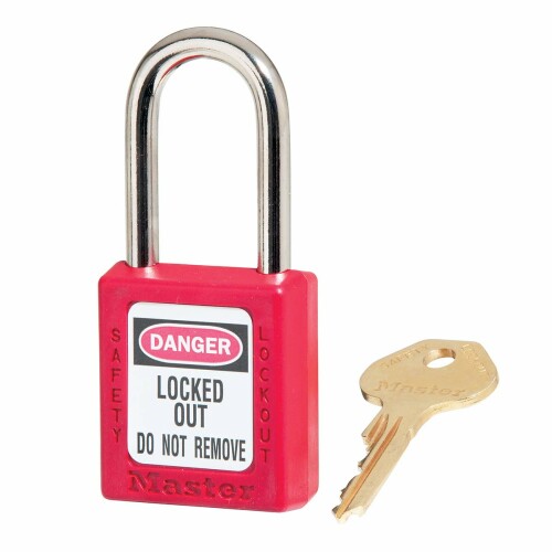 MASTER LOCK COMPANY 政府安全ロックアウト Zenex 1 1/2インチ レッド 鍵1個 6個/箱