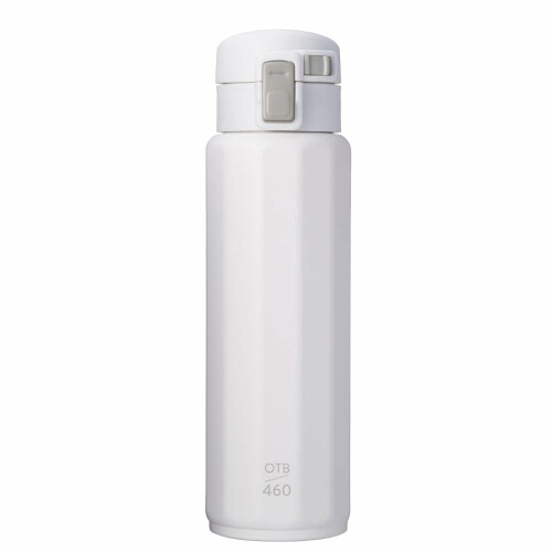 ベストコ マグボトル 水筒 ワンタッチ 460ml ホワイト NM-344 ポリゴーンヌ