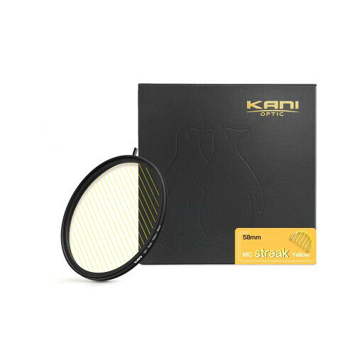 For Special Effects - KANI 58mm 斜光フィルター MC Streak Yellow アナモルフィック調 光条色：黄色 特殊効果フィルター 低反射 撥水 撥油 防汚 ナノコーティング K17518