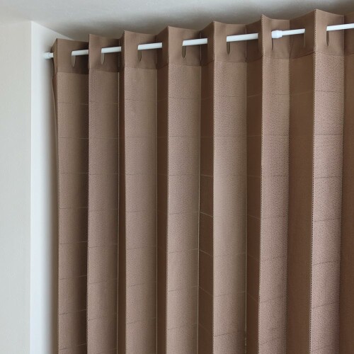 カエイレース(Kaei-lace) アコーディオンカーテン34077 ブラウン(約150cm幅×約250cm丈) ぱたぱたカーテ..