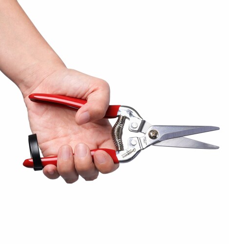 Gardeness Pruning Shear Straight Pruning Snip 2PCS Stainless Steel Florist Scissors, Multi-Tasking Precision Hand Pruner Herb Snips Flower Clippers Bonsai Trimmers Ergonomic Handle Garden shear