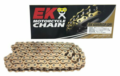 EK(イーケー) 強化ノンシールチェーン 420SR ゴールド 128L