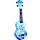 MAHALO ソプラノ UKULELE デザイナーシリーズ ハイビスカス MD1 HB ブルー バースト