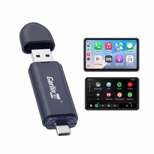 CarlinKit Mini SE Pro ワイヤレス CarPlay/Android Auto アダプター 無線化 接続に簡単 プラグアンドプレイ 純正で有線のApple カープレイ/アンドロイドオート搭載車に対応