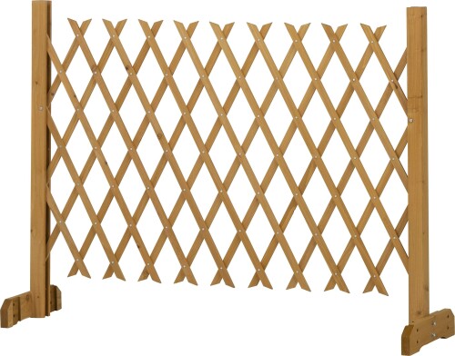 タカショー スタンド付伸縮ラティス 120x90 ナチュラル 木製 WSR 足位置調節 フェンス トレリス おしゃれ WSR-1209N