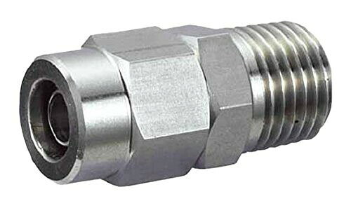 TRUSCO(トラスコ) SUSメイルコネクタ 適用チューブ径4X2 ねじR1/8 TS4-01M
