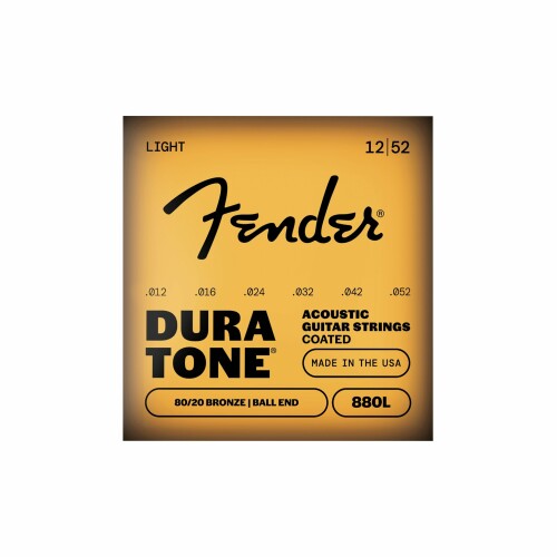 Rakuten - Fender フェンダー アコースティックギター弦 Dura-Tone(R) 880L Acoustic Guitar Strings, Coated 80/20 Bronze, Gauges .012-.052