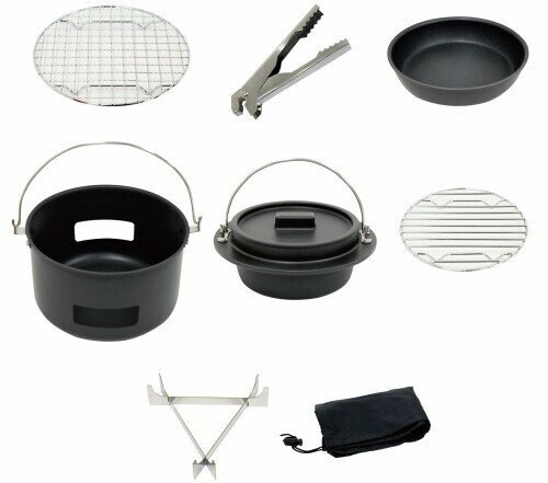 ウルシヤマ金属 アウトドア 調理用品 ごはん釜 網 フライパン 日本製 ソロキャンプ ソロック