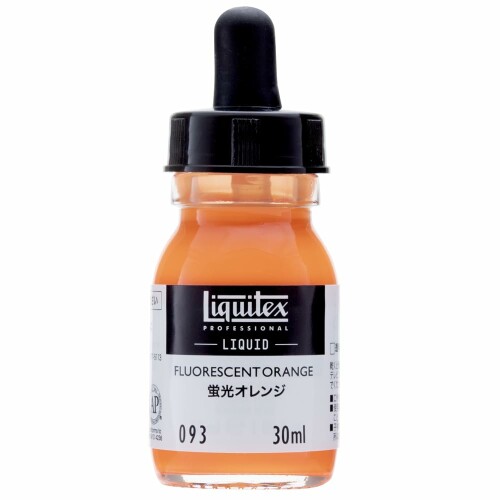 Rakuten - リキテックス アクリル絵具 リキテックス リキッド 蛍光オレンジ 093 30ml 15701093