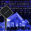 SUCCUL イルミネーション ソーラー ライト つららタイプ 屋外 防水 LED クリスマス ライト コントローラー付き 5m 120球