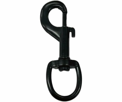 和気産業(Waki Sangyo) ナスカン 黒 全長90mm 回転フック アクセサリーパーツ キーホルダー 金具 BK-1014