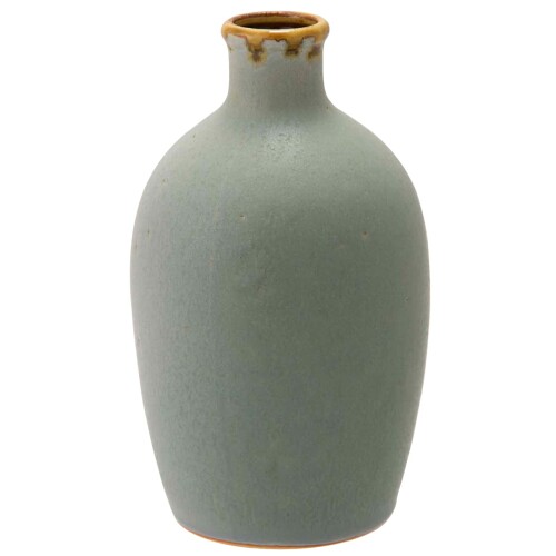 西海陶器(Saikaitoki) 波佐見焼 長十郎窯 ボトル 花瓶 水差し 約500ml みる色 グレー