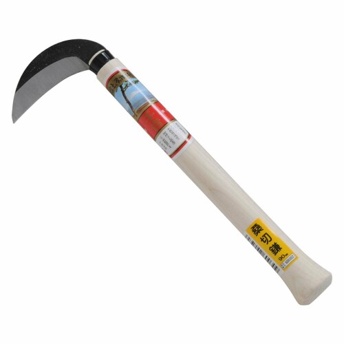 千吉 かま 桑切鎌 刃長90mm 収穫鎌 桑切り用 鋼付 奥行2.5×高さ27.5cm