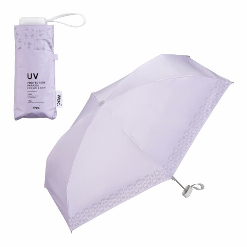 Wpc. 日傘 遮光リムカッティングハート ミニ ラベンダー 折りたたみ傘 通勤 通学 旅行 オシャレ 可愛い 女性 レディース シンプル 801-18524-102