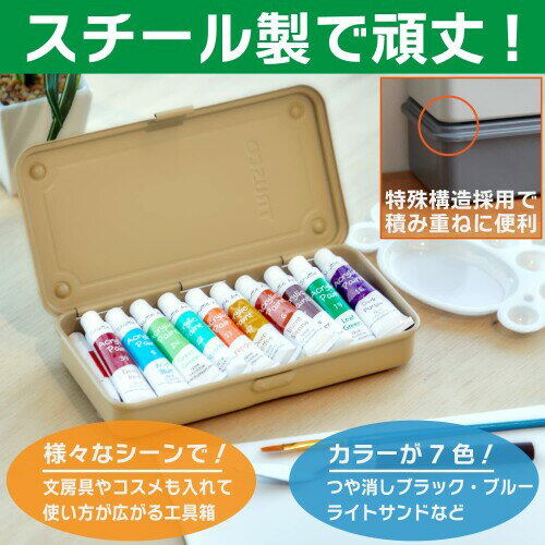 TRUSCO(トラスコ) トランク型工具箱 203X109X35 ライトサンド T-19LS