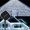 SUCCUL イルミネーション ソーラー ライト つららタイプ 屋外 防水 LED クリスマス ライト コントローラー付き 5m 120球