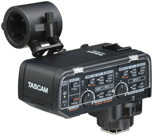 TASCAM(タスカム) CA-XLR2d-F ミラーレスカメラ対応XLRマイクアダプター(富?フイルムキット) 2チャンネルミキサー/プリアンプ 動画音声収録 取材インタビュー 配信動画制作
