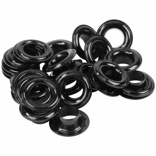 SK11(エスケー11) プラスチック 両面ハトメ玉 ハトメ穴径約12mm 黒 15組入 No.195B