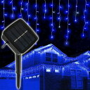SUCCUL イルミネーション ソーラー ライト つららタイプ 屋外 防水 LED クリスマス ライト コントローラー付き 5m 120球